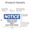 Signmission Dogs At Play Employees Only Past This Point OSHA Notice Sign, Plastic, 14in W x 10in L, 2PK OS-2PACK-NS-P-1014-L-11437 - alternate 3